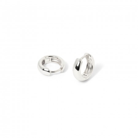 SILVER 1.1CM HOOPS