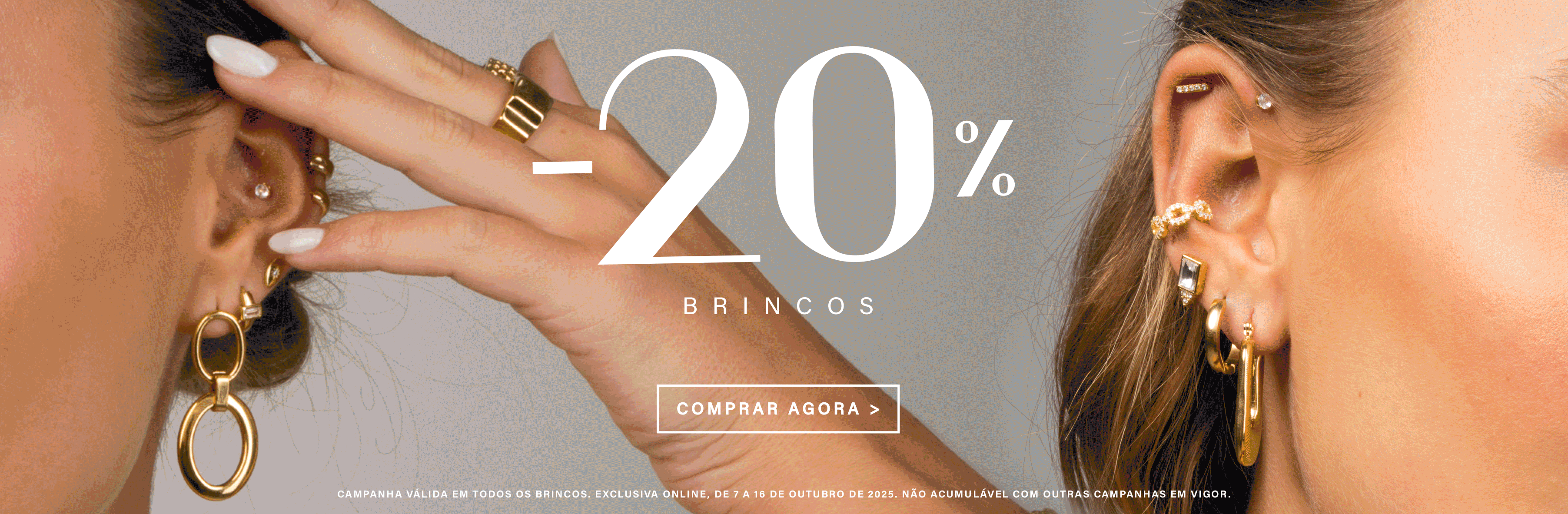 -20% em todos os brincos | Stone by Stone