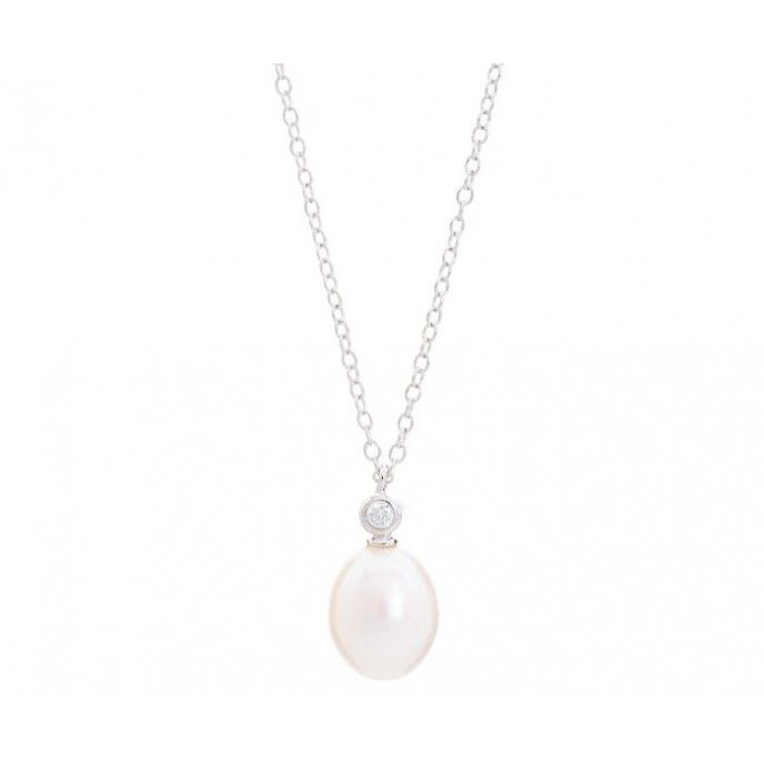 PEARL AND ZIRCON NECKLACE