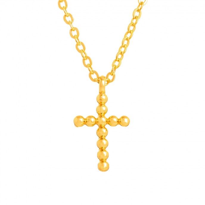 BEADS CROSS NECKLACE