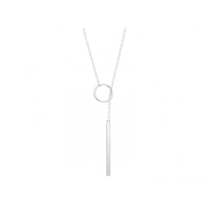 CIRCLE AND DASH  NECKLACE