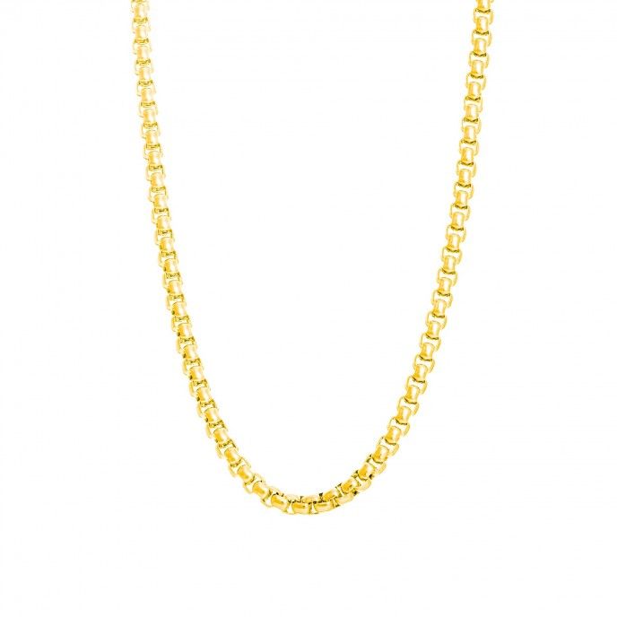 STEEL WIDE CHAIN NECKLACE 40CM