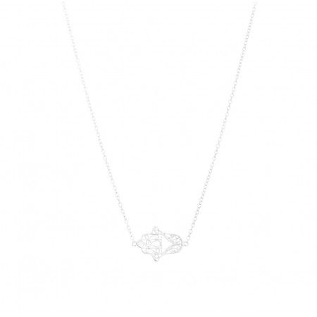 FATIMA HAND NECKLACE 8 * 11.5MM F SILVER