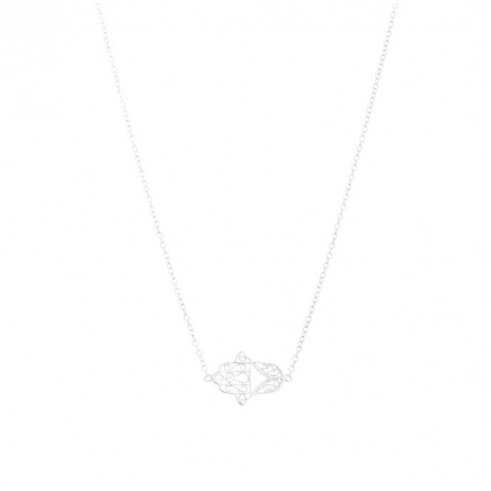 FATIMA HAND NECKLACE 8 * 11.5MM F SILVER