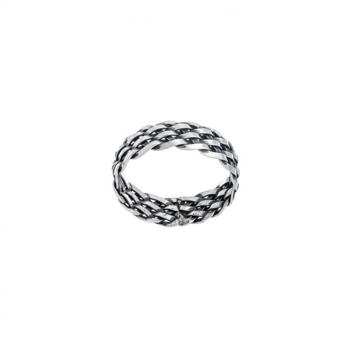 BRAID SILVER RING