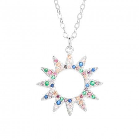 SILVER NECKLACE WITH SUN