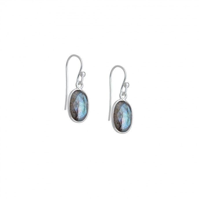 OVAL STONE EARRINGS