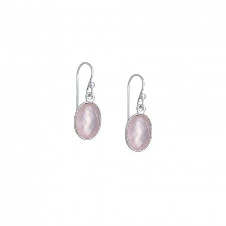 OVAL STONE EARRINGS