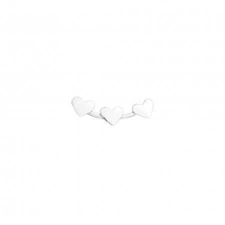 PENDIENTE 3 CORAZONES CURVA 13MM UNIDAD