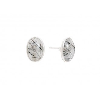OVAL STONE EARRINGS