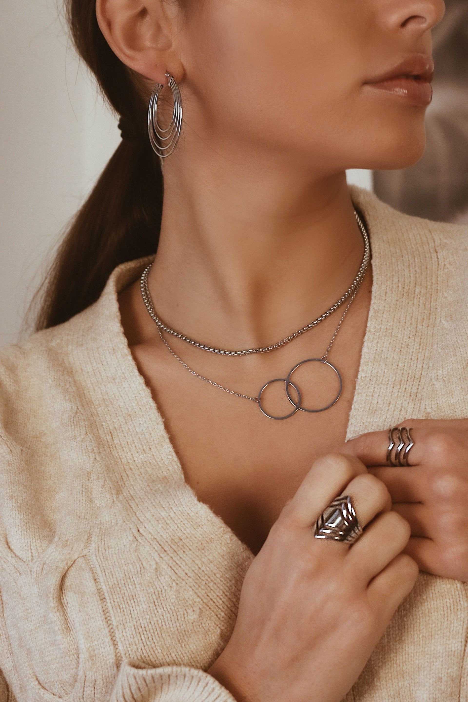 COLAR AÇO CORRENTE 40CM