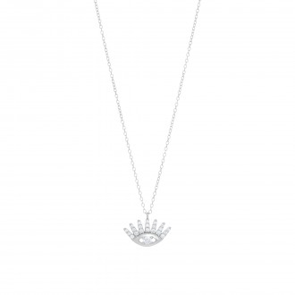 SILVER NECKLACE WITH EYE PENDANT