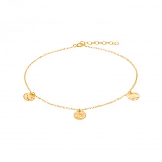 SILVER ANKLET WITH PLATES