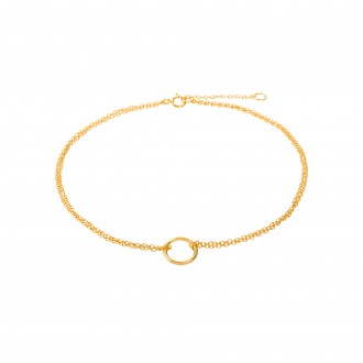 SILVER ANKLET WITH CIRCLE