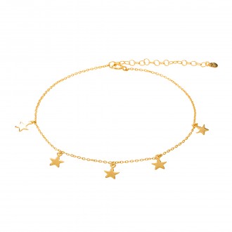 SILVER ANKLET WITH STARS
