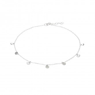 SILVER ANKLET WITH PLATES