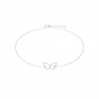 SILVER ANKLET WITH BUTTERFLY