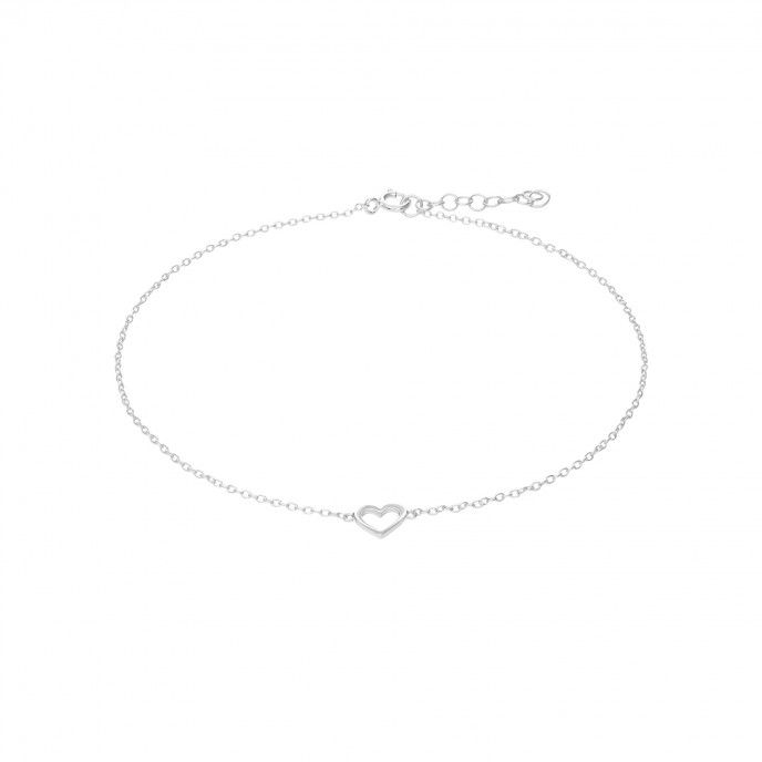 SILVER ANKLET WITH MINI HEART