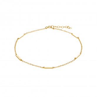 SILVER ANKLET WITH LINES
