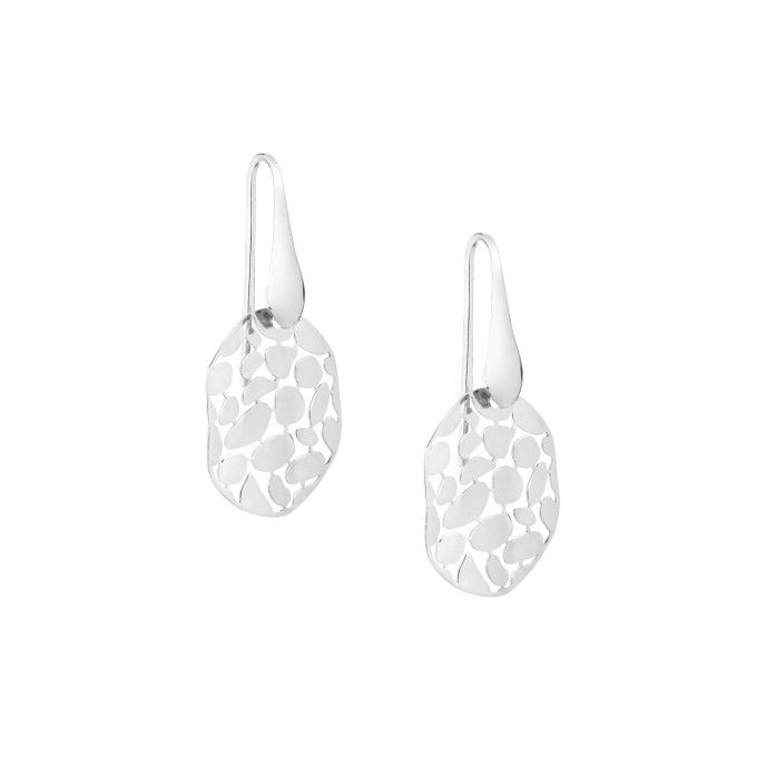 FANCY LASER SILVER EARRINGS