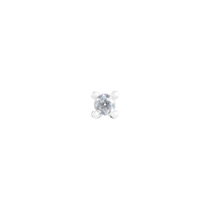 SILVER EARRING WITH 2MM ZIRCON