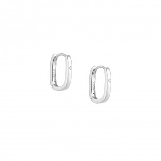 GEOMETRIC SILVER HOOPS