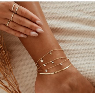 SILVER ANKLET WITH STARS