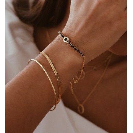 SILVER STAR BRACELET WITH MINI ZIRCONS
