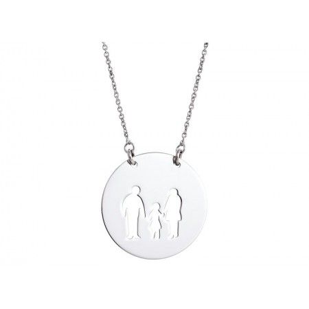 COLLAR DE PLATA FAMILIA CON NIA