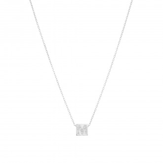 LETTER SILVER NECKLACE