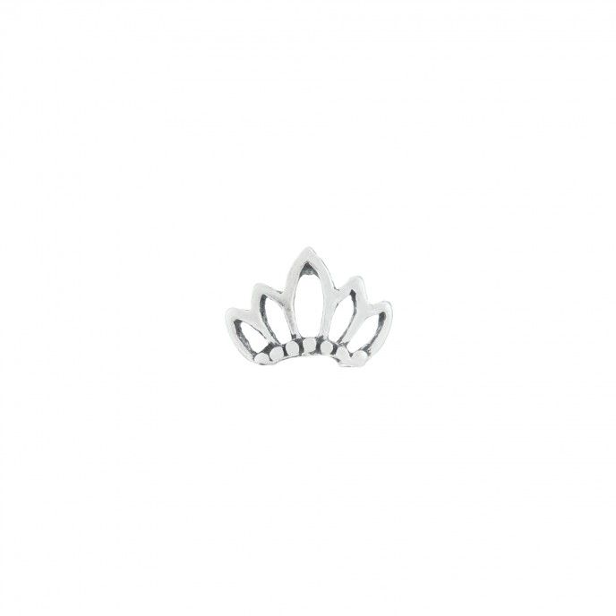 CROWN SILVER EARRING, UNIT