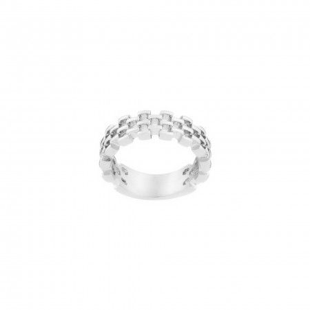 CROSS HATCHED STEEL RING
