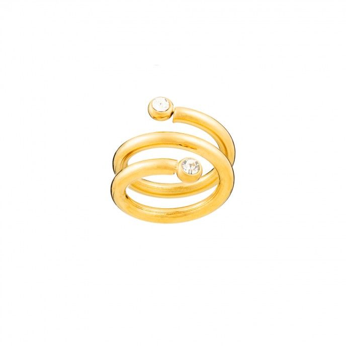 ANILLO DE ACERO CON ZIRCONIOS