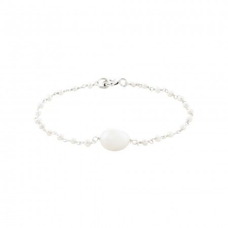 PEARL AND STONE BRACELET