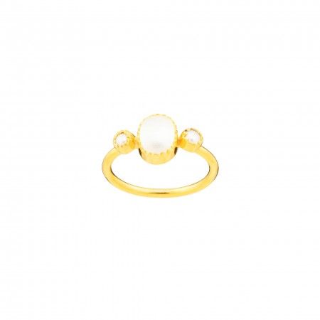 SILVER RING WITH PEARL