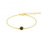 Gold Plated Silver with Onyx