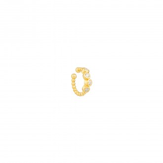EAR CUFF BOLINHAS E ZIRC�ES