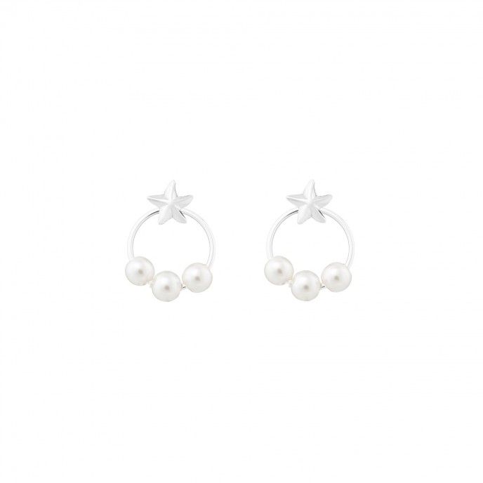 PEARLS AND STAR EARRINGS