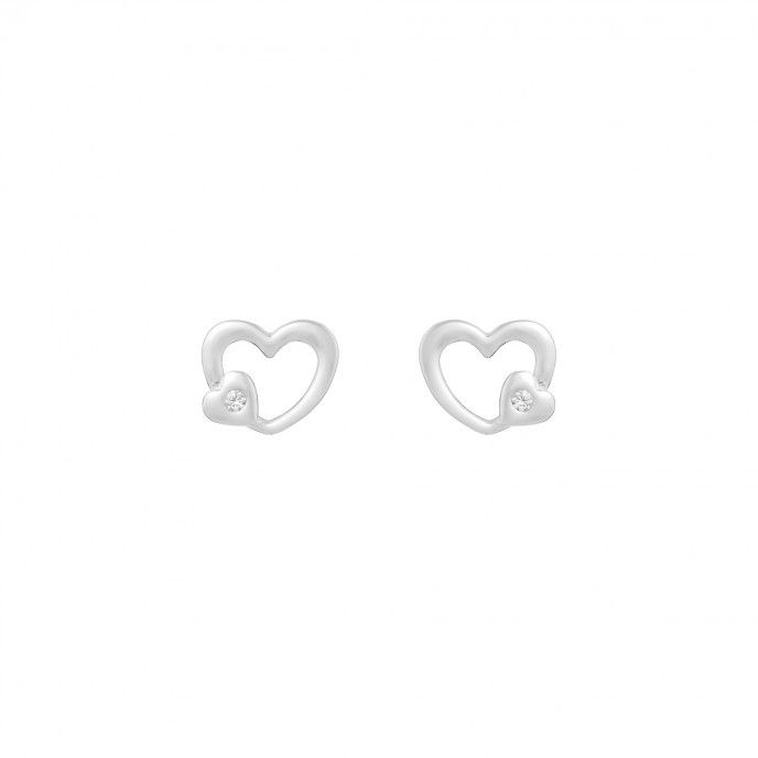 HEART SILVER EARRINGS