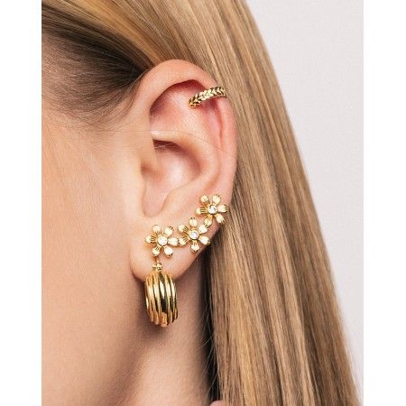 EAR CUFF SILVER BRAID