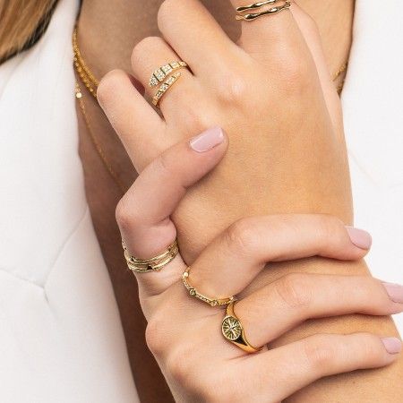 ANEL MINI LOSANGOS COM ZIRCES