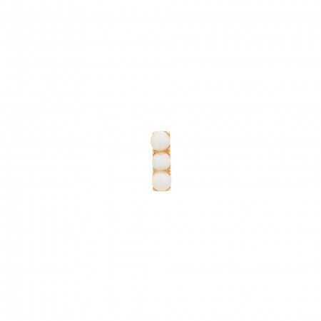 PENDIENTE DE PLATA CON BARRA Y PERLAS. UNIDAD