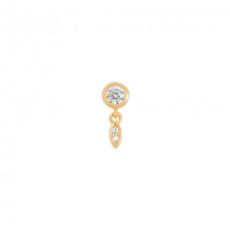 PENDIENTE DE PLATA BRILLANTE. UNIDAD PENDIENTE DE PLATA BRILLANTE. UNIDAD