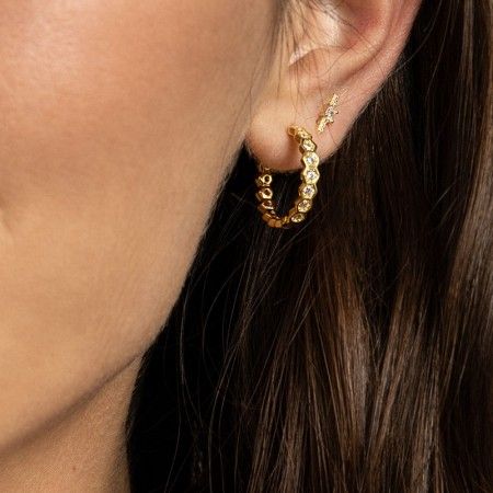 PENDIENTE DE PLATA CON BARRA BRILLANTE. UNIDAD