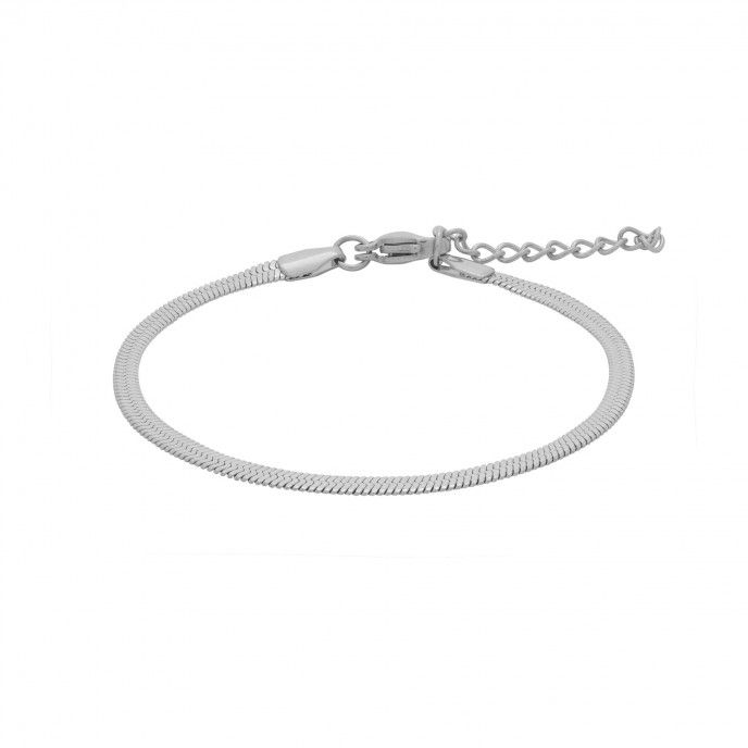 PULSERA DE ACERO CON CADENA DE MALLA