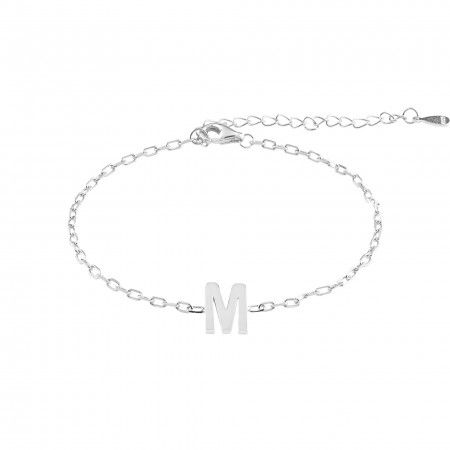 LETTER SILVER BRACELET