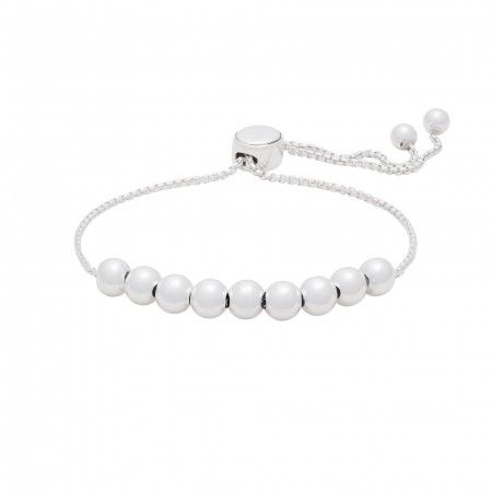 SILVER BRACELET WITH BEADS