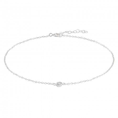 POINT OF LIGHT SILVER ANKLET