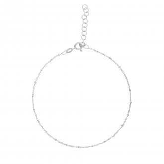 SILVER ANKLET WITH BEADS
