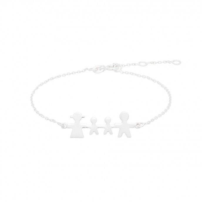 SILVER BRACELET WITH 2 BOYS